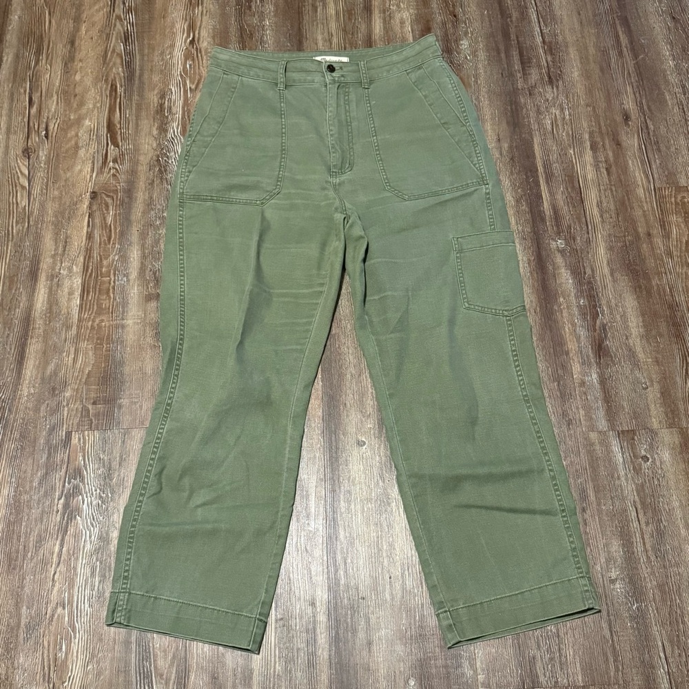 Madewell Olive Green Straight-Leg Utility Pants
